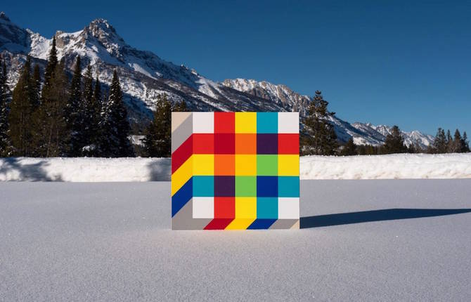 Digital Combinations Between Bold Colour-Blocking and Landscapes