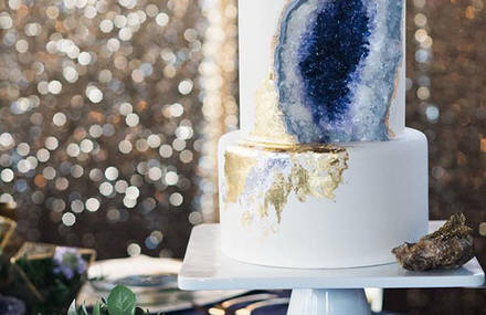 Amethyst Geode Wedding Cake