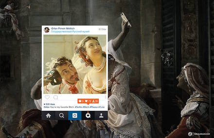 Classical Painting Characters on Instagram