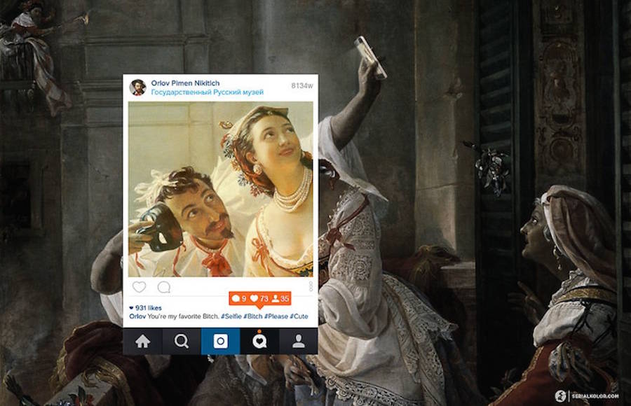 Classical Painting Characters on Instagram