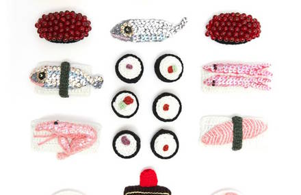 Woven Canapés and Sushis by Kate Jenkins