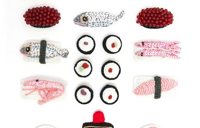 Woven Canapés and Sushis by Kate Jenkins
