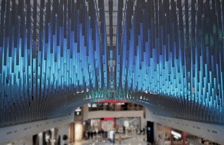 Unique Light Installation in Mall of Scandinavia