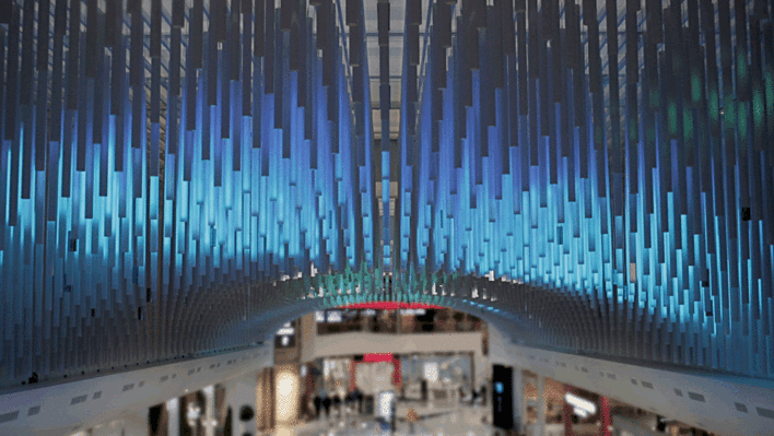 Unique Light Installation in Mall of Scandinavia