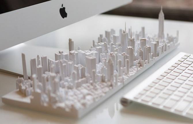 Customizable 3D Puzzle Microscape Tiles Celebrating City Skylines