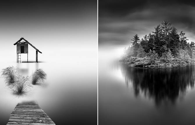 Minimalist Long Exposure Black and White Photography