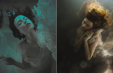 Dark Underwater Women Portraits