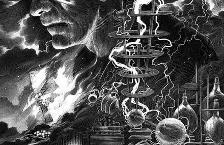 Amazing Scratchboard Illustrations of Popular Movie Settings