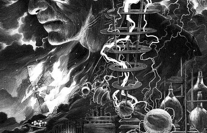 Amazing Scratchboard Illustrations of Popular Movie Settings