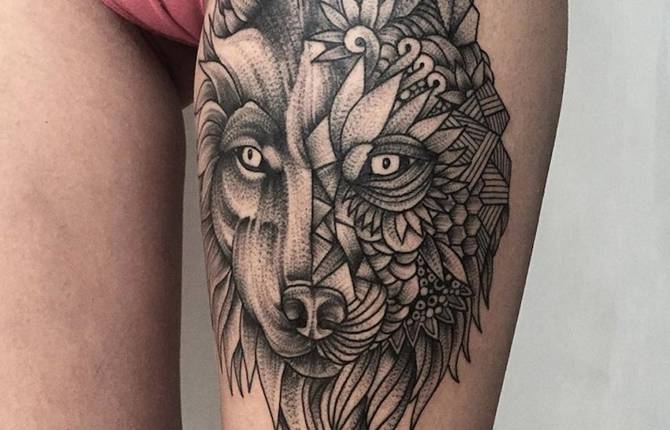 Fantastical Creatures Emerging from Blackwork Tattoos