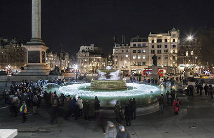 Seas of Plastic Installation in Trafalgar Square