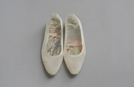 Traditional Chinese-Style Illustrations in Silk Shoes