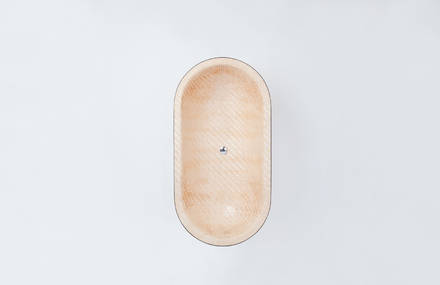 Beautiful Woven Wood Bathtub