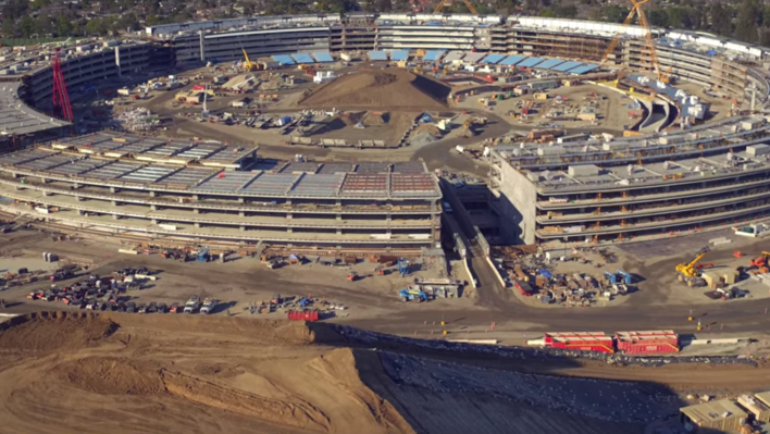 Aerial View of the Apple Campus in California