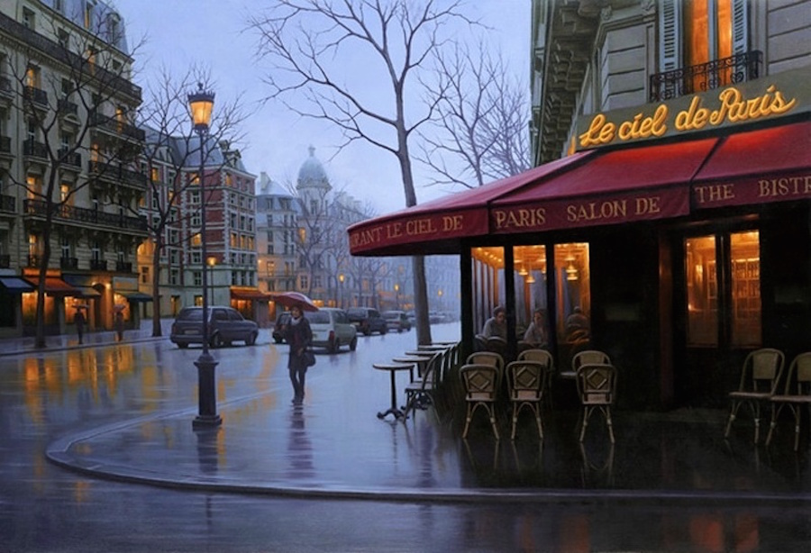 Beautiful Night Cityscapes Paintings19