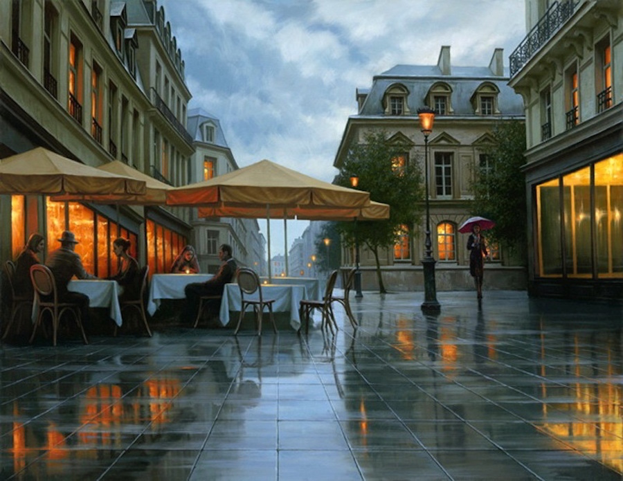 Beautiful Night Cityscapes Paintings20