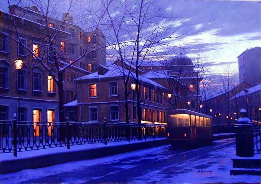 Beautiful Night Cityscapes Paintings24