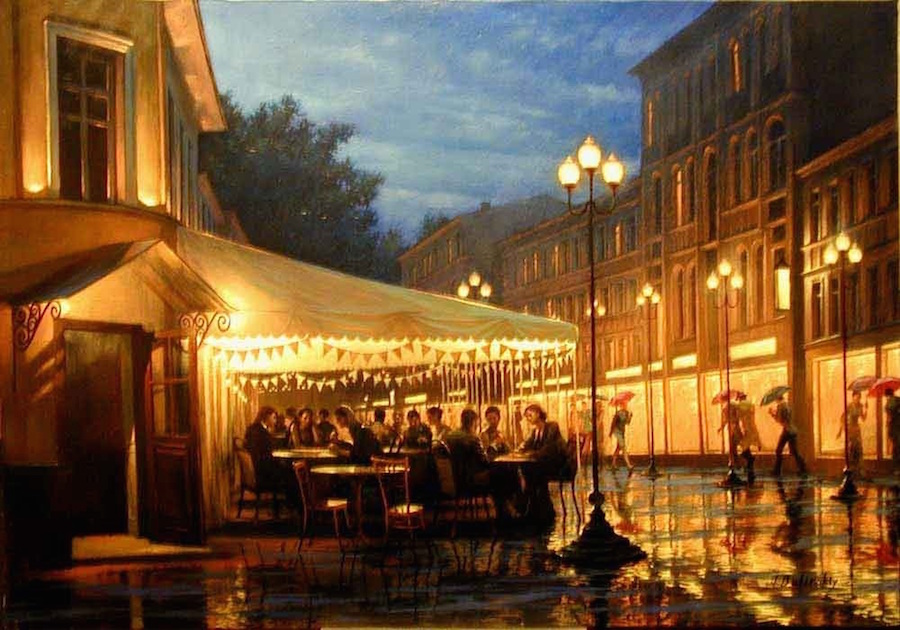 Beautiful Night Cityscapes Paintings26