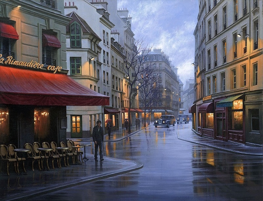 Beautiful Night Cityscapes Paintings3