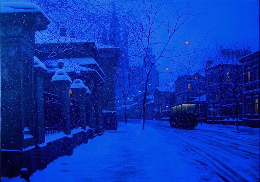 Beautiful Night Cityscapes Paintings30