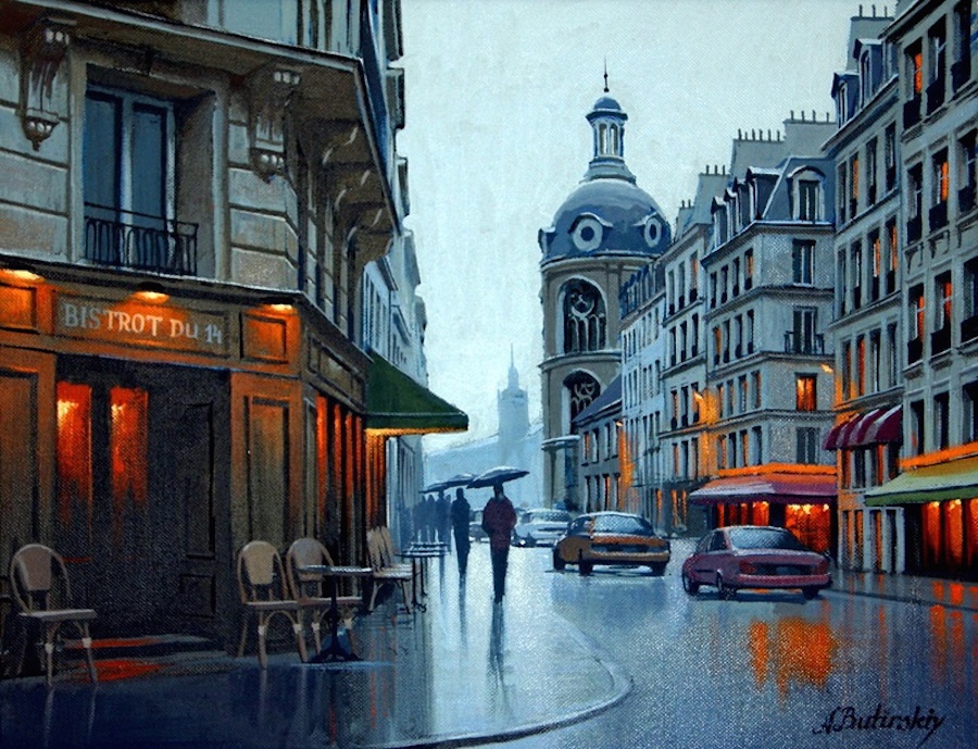 Beautiful Night Cityscapes Paintings8