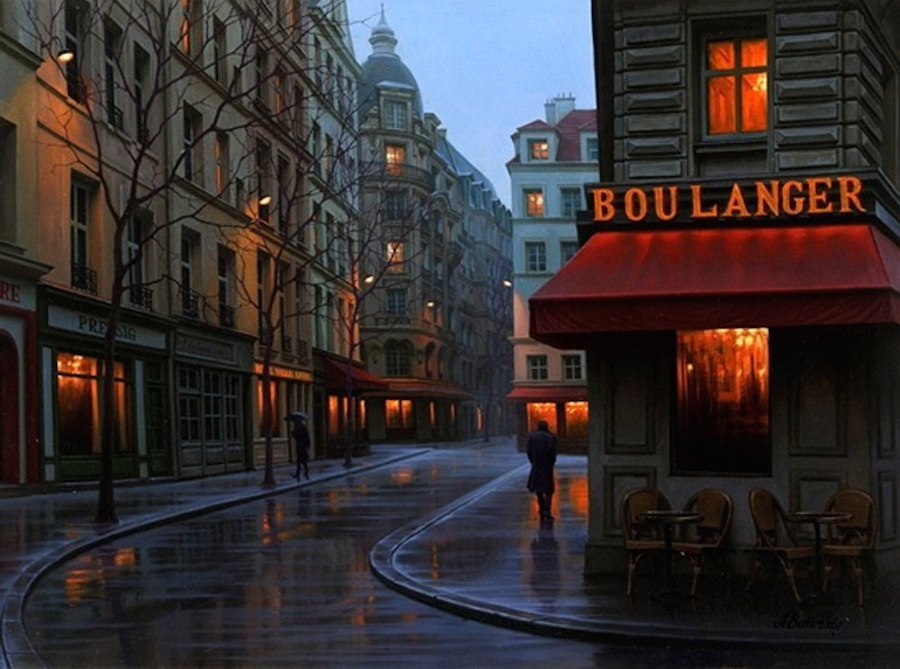 Beautiful Night Cityscapes Paintings9