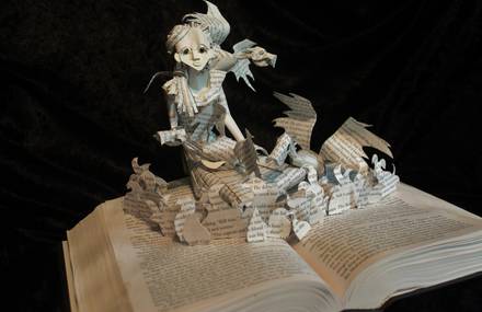 Inventive Fairytale-Like Book Sculptures