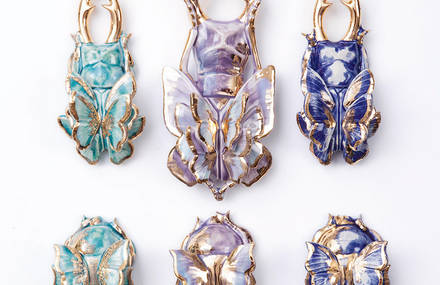 Swarms of Ceramic Beetles on Gallery Walls