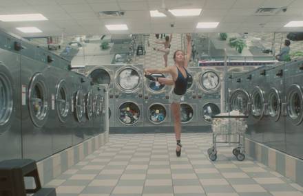 Thrilling Dancing Video in a Laundromat