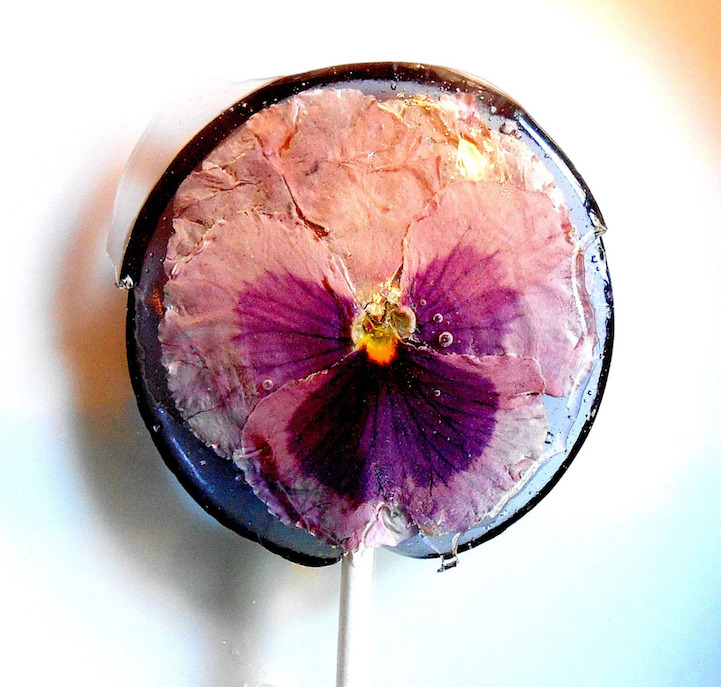 Funny Lollipops made with Real Flowers-2