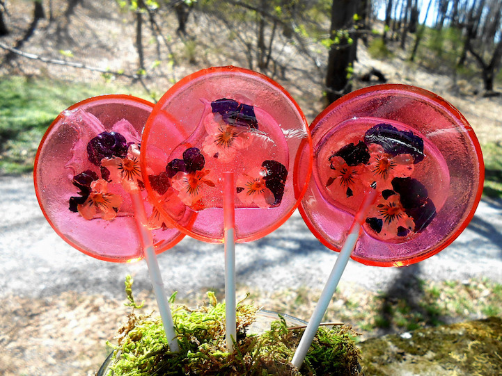 Funny Lollipops made with Real Flowers-6