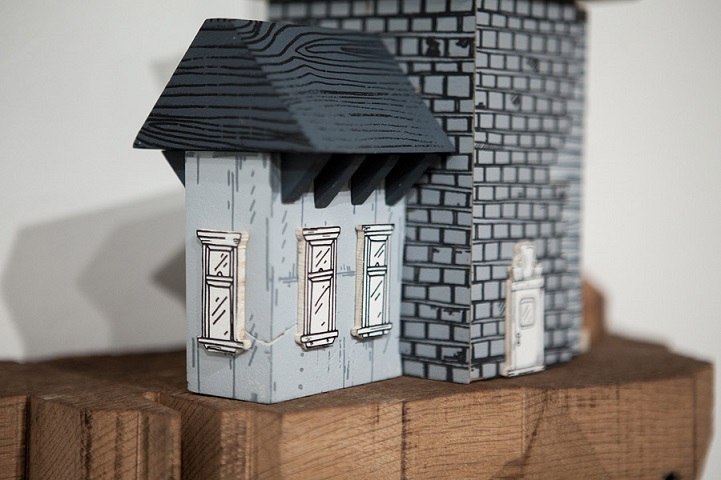 Miniature Cities Built with Carvings and Illustration 18