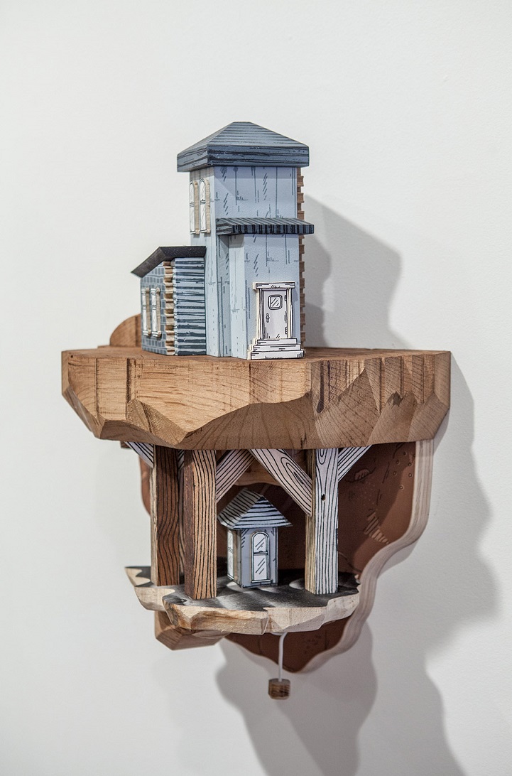 Miniature Cities Built with Carvings and Illustration 8