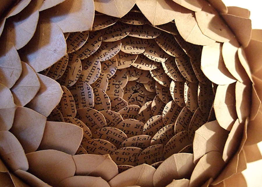 Paper Art Made with Recycled Old Books2