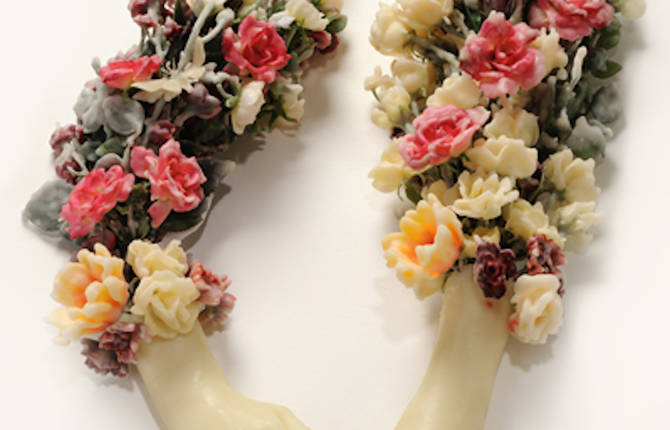 Poetic Floral Sculptures made of Wax