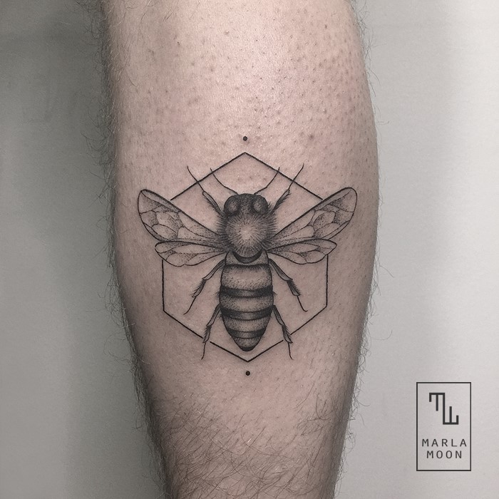 Thrilling Geometric Black and White Tattoos 5