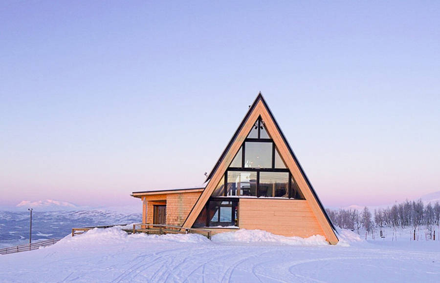 Triangular Wooden Restaurant in Sweden