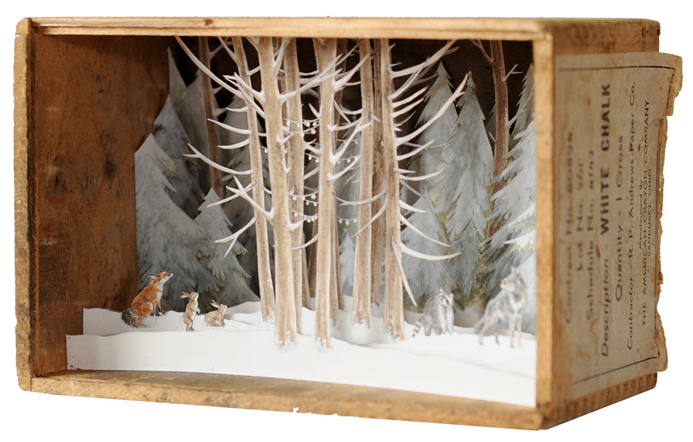 Wonderful MIniature Paper Art in Wooden Boxes-5