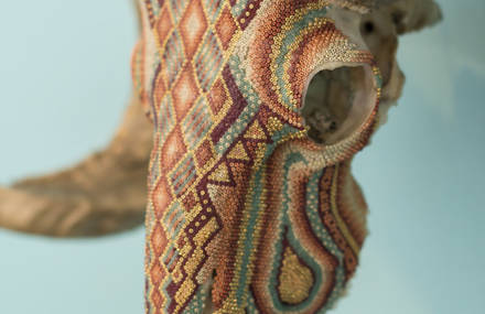 Beaded Animals Skulls Sculptures
