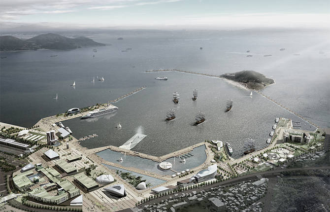 Ocean Platform Allowing you to Walk Towards the Water