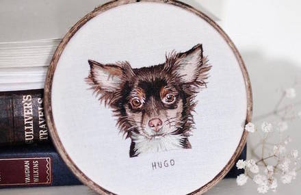 Realistic Animals Portraits Embroideries