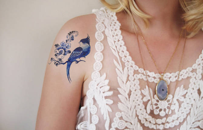 Floral and Retro Temporary Tattoos