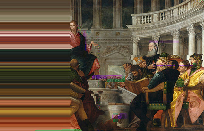 Glitch Art in Renaissance Paintings