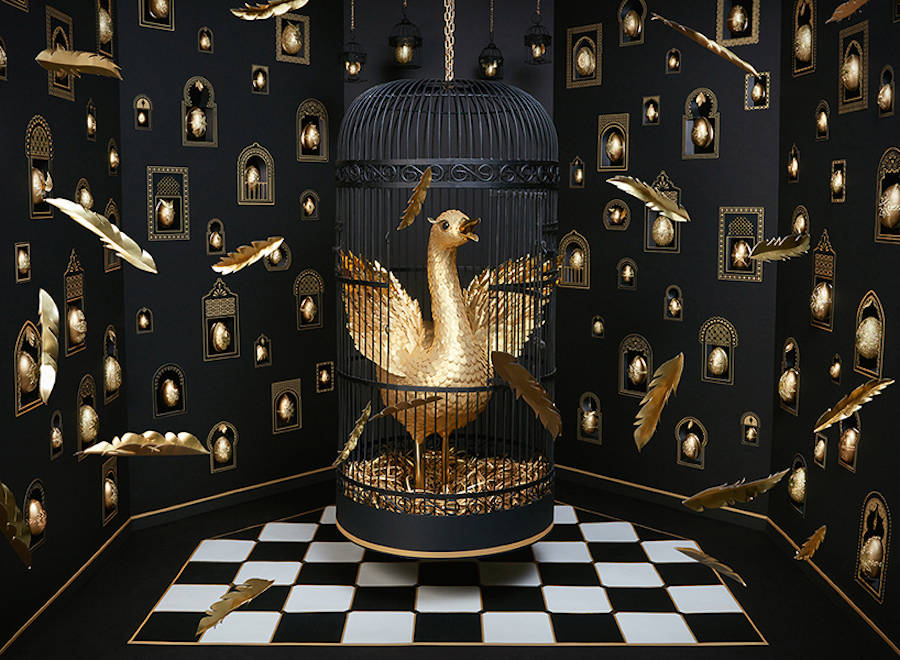 Golden Goose Eggs Sculpture Made of Paper Fubiz Media