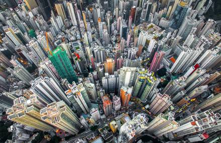 Above Hong Kong from a Drone