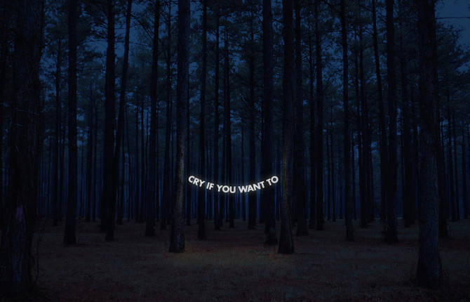 Illuminated Neon Sentences about Deep Feelings