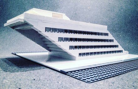 LEGO Brutalist Buildings Sculptures