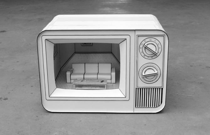 Little Cardboard Worlds Show Our Life Through Technology