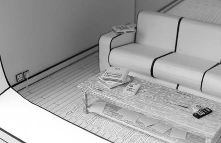 Little Cardboard Worlds Show Our Life Through Technology
