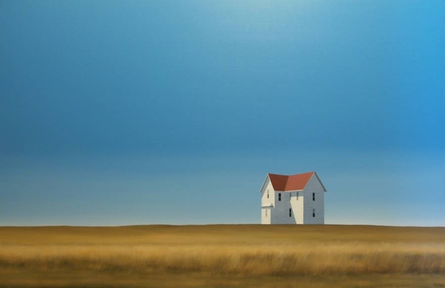 Lonely Houses in Empty Landscapes Oil Paintings – Fubiz Media